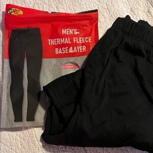 Bass Pro Shops XLT Black Men’s Thermal Fleece Base Layer